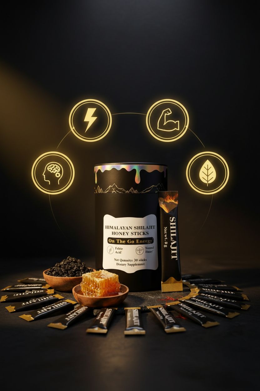 Ashwagandha & Shilajit Honeystick Combo - Stress Relief & Mental Clarity
