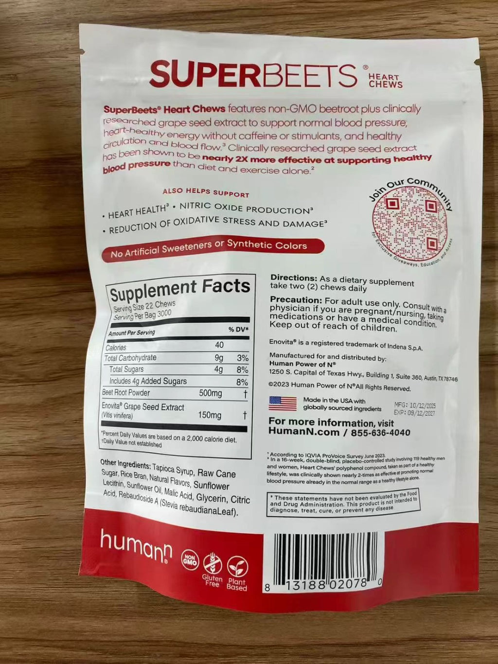 Super Beets Chews - Natural Beet Root Supplement