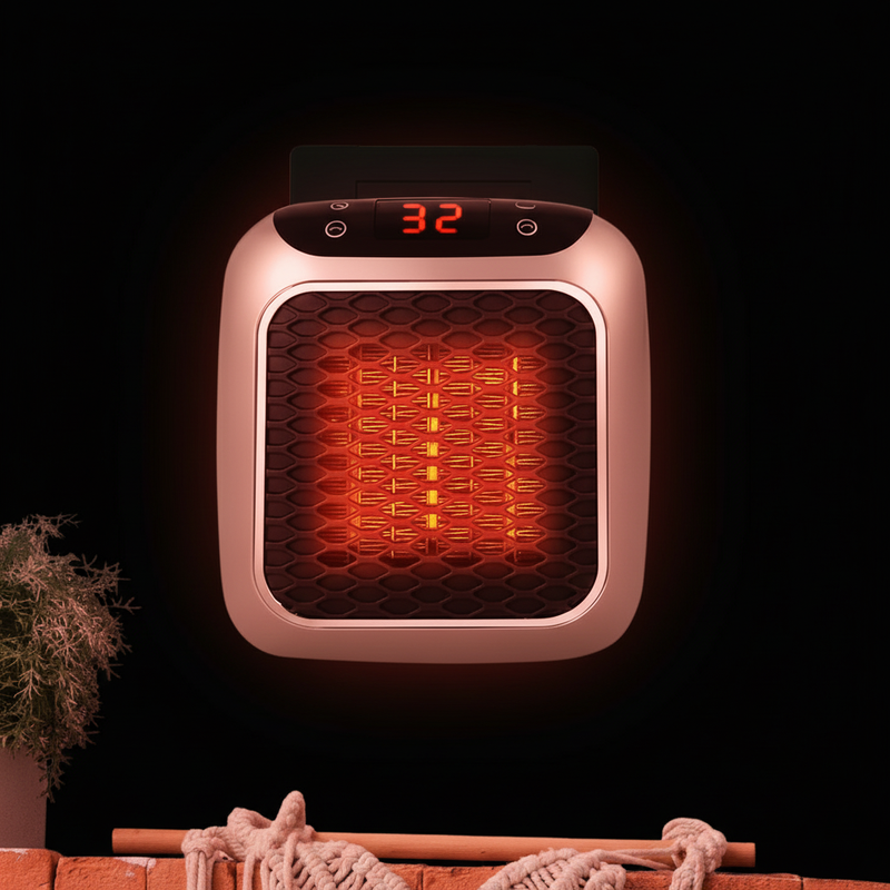 HD Wall-Mounted Heater - Black Background