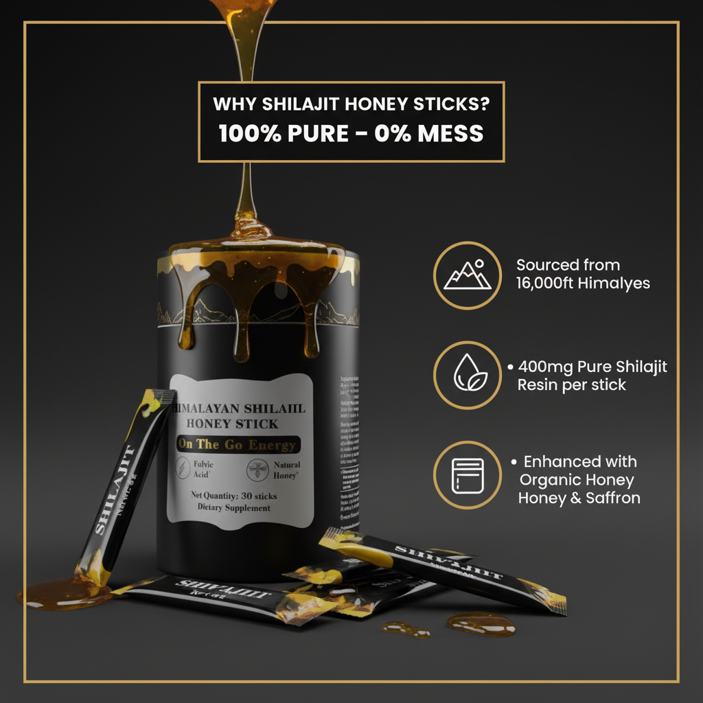 Energy & Health Bundle - Shilajit Honey Sticks + Beet Root Gummies