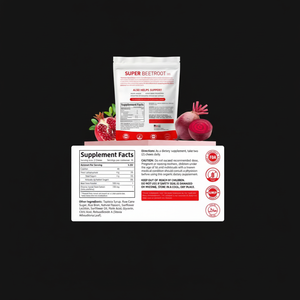 Super Beets Chews - Natural Beet Root Supplement